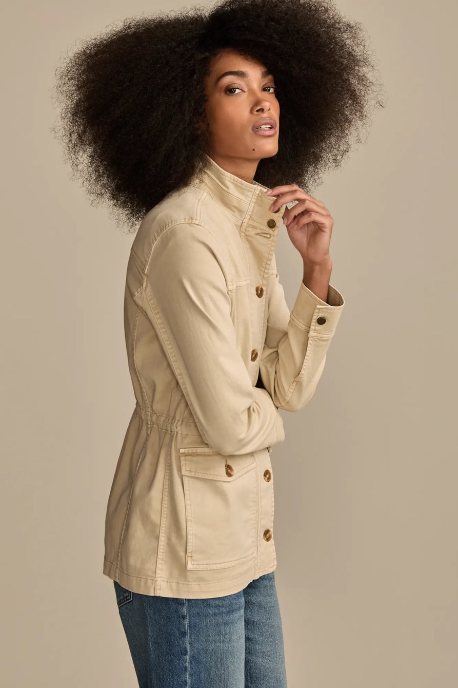 [126737-290] WOMENS LUCKY BRAND UTILITY JACKET - WOOD ASH