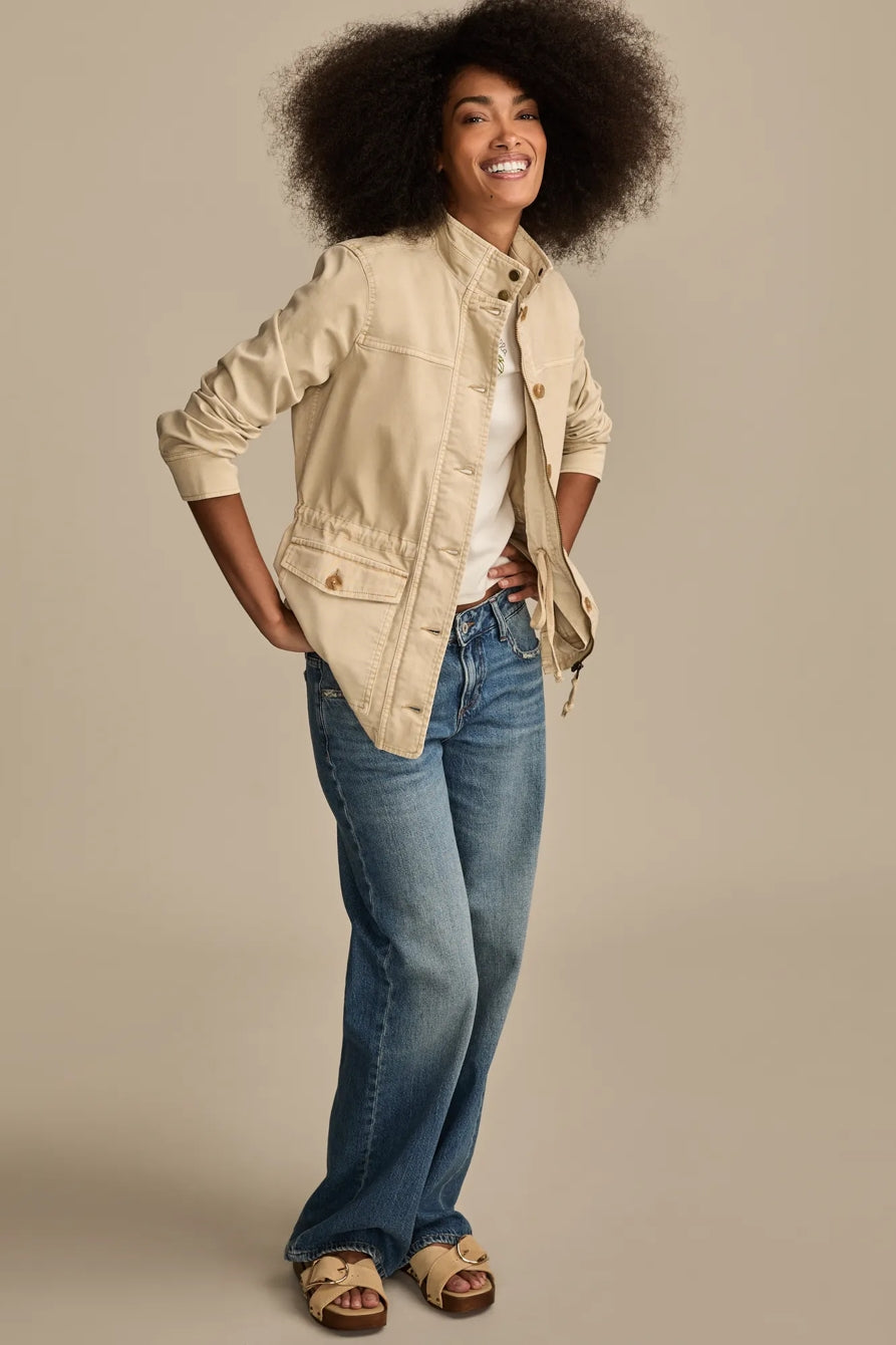 [126737-290] WOMENS LUCKY BRAND UTILITY JACKET - WOOD ASH