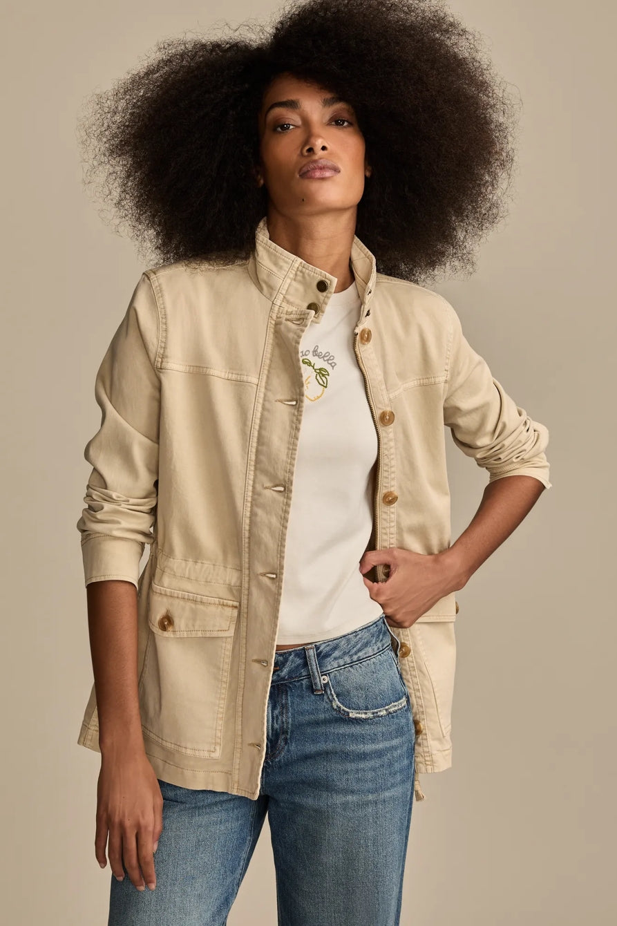 [126737-290] WOMENS LUCKY BRAND UTILITY JACKET - WOOD ASH