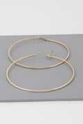 Wide Indented Concrete Hoop Earrings