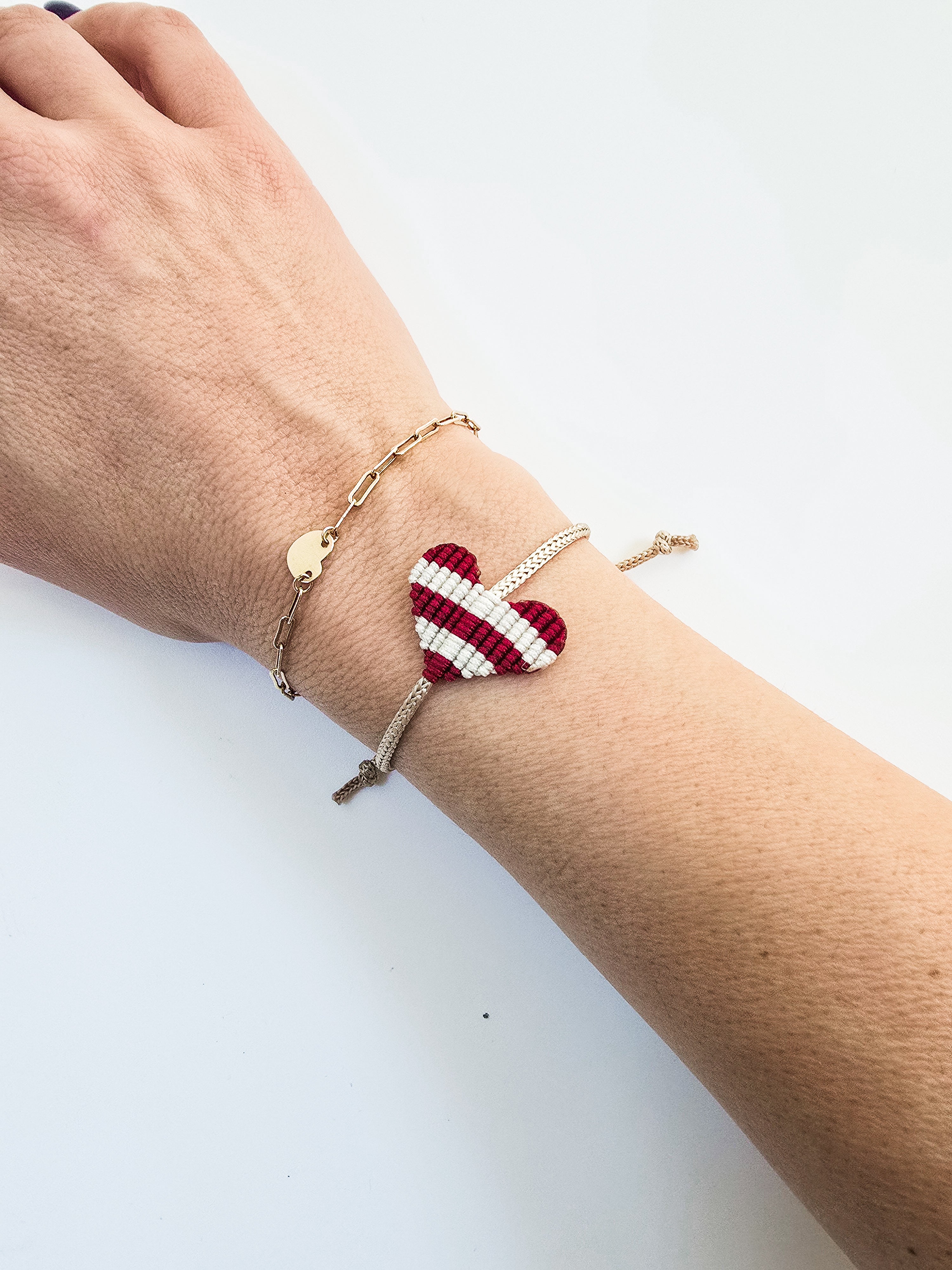Heart Macrame Adjustable Bracelet